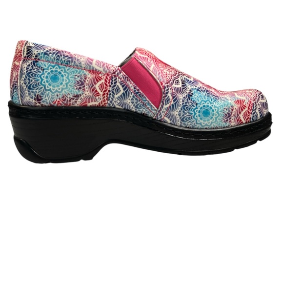 Klogs Naples, TRUComfort Insoles, PURGrip Treads, Color Pink/Blue, Size 8 - Picture 1 of 10